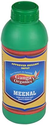 Ganga Organics Certified Organic Bio Fertilizer Best Flower Enhancing Tonic Is Applicable For All Kind Of Crops, Vegetables, Horticultural Plants, Flower Plants And Kitchen Garden Plants (1 Litres)