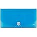 JAM PAPER Accordion Folders - 13 Pocket Plastic Expanding File - Check Size - 5 x 10 1/2 - Blue - Sold Individually