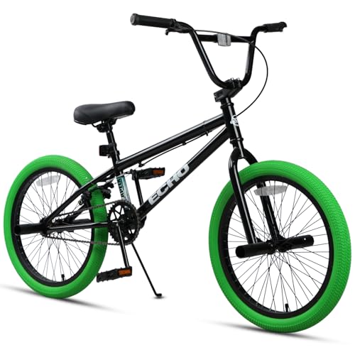 cubsala Echo 20 Inch Beginner BMX Bike for Boys Girls, Black & Green - Used condition - US$154.85