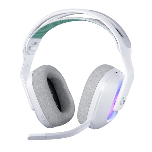 Logitech G G522 LIGHTSPEED, Kabelloses Gaming-Headset,Full-Band-Mikrofon, erweitertes Audio, Tri-Connect (LIGHTSPEED, Bluetooth, USB A auf C), LIGHTSYNC RGB, für PC und Nintendo Switch/Switch 2 – Weiß