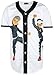 PIZOFF Short Sleeve Arc Bottom 3D Cartoon DAB Print Baseball Jersey Shirt Y1724-6-XXL