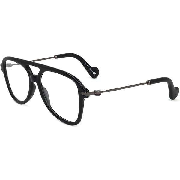 メガネ Moncler Glasses Frame ML5008 001 Horn Retro Unisex Eyeglasses Moncler ML 5008 001 Shiny Black Clear Lens at