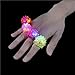24 Assort Color Flashing LED Soft Silicone Bumpy Ring Light up Party Favors Bag Fillers