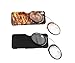 SOOLALA Women Men Go Everywhere SOS Pince Nez Style Nose Resting Pinching Portable Wallet Reading Glasses, BlackLeopard, +2.0x