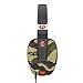 Skullcandy Crusher Headphones with Built-in Amplifier and Mic, Camo Slate and Orange