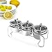 VANRA High Quality 304 Stainless Steel Seasoning Containers Spice Jar Spice Rack Condiment Cruet Bottle Kitchen Supplies Salt Pepper Sugar Storage Organizers with Serving Spoons, Spice Stand, Set of 3