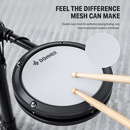 Donner Electric Drum Set, Electronic Drum Kit for Beginner with 180