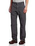 Carhartt Men's Washed Duck Work Dungaree Flannel Lined,Gray,36 x 32