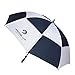Procella Golf Umbrella Windproof 68 Inch Extra Large Oversized Rain Stick Umbrellas for Sports, Men & Women, Sun & UV Protection, Waterproof, Big Heavy Duty (Navy Blue/White, 68 Inch Double Canopy)