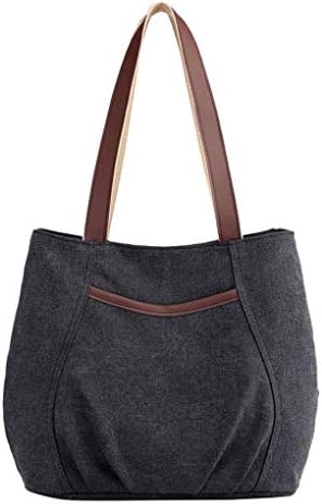 Lonson Women's Small Shoulder Bag Canvas Tote Purses Top Handle Handbags