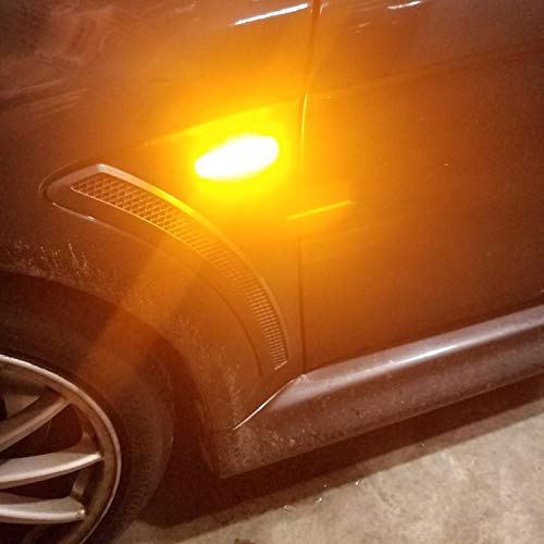 iJDMTOY Smoked Sequential Blink Amber LED Side Marker Light Assembly