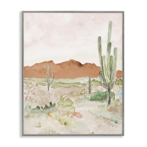 Cactus Desert Cliffs Southwestern, 16 x 20 Inch Framed Giclée Print