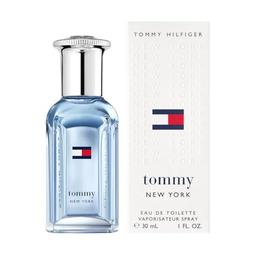 – Tommy New York Eau de Toilette 30 ml – Parfum pour Homme – Fragrance Fougère Épicée – Notes Épicées et Boisées – Flacon en Verre Bleu