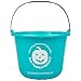 Teal Pumpkin Halloween Trick or Treat Bucket 8.5 in (1 Pack)-Official Teal Pumpkin Project Allergy-Friendly Candy Pail Accessory and Party Decoration Supplies, Haunted House Plastic Bowl w Handle