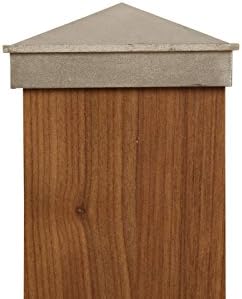 4x4 Post Caps (3.5") - Plain Aluminum Pyramid Style Metal Top for Outdoor Fences, Mailboxes & Decks