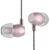 UiiSii HM7 Metal Headphones with Microphone Stereo Earbuds Bass Earphones Headset for Apple iOS and Android Smartphones PC Tablet(Rosy Gold)