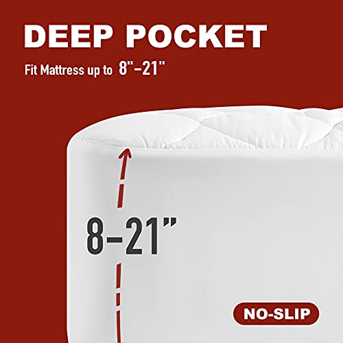 HYLEORY Heated Mattress Pad Twin WaterResistant Electric Mattress Pad