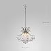 LightInTheBox Modern Crystal Chandelier Silver Crystal Pendant Light Fixture Crystal Ball Raindrop Ceiling Light 3 Lights for Living Room Dining Room Bedroom