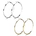 MG Jewelry Fashion Women's Stainless Steel Round Large Size Big Hoop Earring Gold/Silver, 57mm(22.4