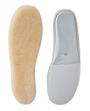 ABUSA Sheepskin Insoles Women's Premium Think Wool