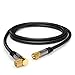 KabelDirekt – SAT Cable, Coaxial – Internet, Satellite Cable – TV/Aerial/Coax Cord, F-Connector – Designed in Germany – 90° Angled/Straight – 20ft (Radio, DVB-C/DVB-S2 – Black)