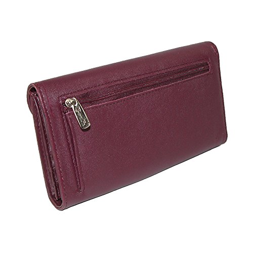 image for Checkbook Wallet with Calculator by Buxton (Burgundy), womens, One Siz