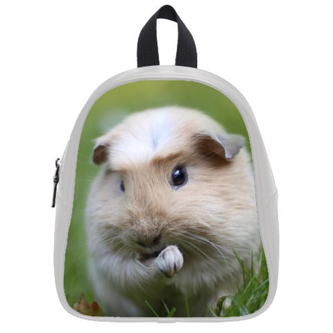 This school bag is much more suitable for kindergarten children/ Fashion Style Cute Animals Pig Guinea Pig Theme White or Black backpack student bag,PU Leather