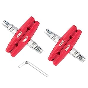 CNC Fiet V-remblokken,2 paar fietsremblokken(zwart/rood/blauw/Zwart rood/Zwart blauw/Zwart groen)