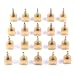 Anddas 10pairs Beige High Heel Tips Shoe Stiletto Sole Repair Dowel Pin Replacement Taps (U Shape)(9x9mm)