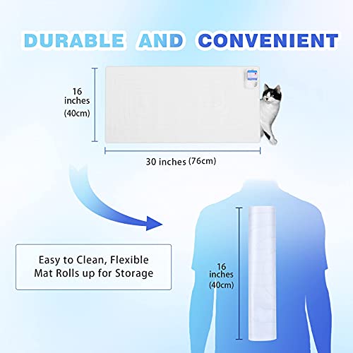 SEERWAY Scat Pet Shock Mat Indoor 30"x 16" Upgraded, Safe Shock