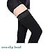 Medical Thigh High Compression Stockings, Firm Support 20-30 mmhg Gradient Footless Compression Socks with Silicone Band for Men & Women (Black, X-Large)