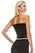 Kurve Women’s Strapless Tube Top - Medium Length Seamless Bandeau Stretchy Sexy Bra Tops, UPF 50+ (Made in USA), Black, Medium/Large