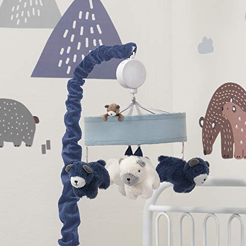 Lambs & Ivy Signature Montana Musical Mobile Blue/White Bears