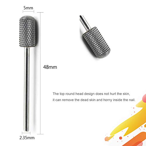 JEWHITENY Tungsten Carbide Nail Drill Bits Set 7Pcs Remove Acrylic Nail Polish Manicure Machine Accessories Electric Nail Files Nail Tools 3/32"