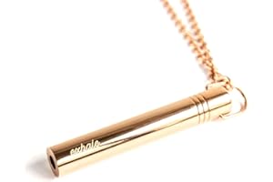 FLO Flō Stress Relief Mindful Necklace - Breathing Necklace Meditation with Chain - Unisex Adult Breathing Necklace Tool - Rose Gold