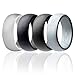 ROQ Silicone Rubber Wedding Ring for Men, Comfort Fit, Breathable Rubber Engagement Band, Men's Wedding Band, 8mm Wide 2mm Thick, Dome Solid, 4 Pack, Light Grey, Black, Grey, Silver, Size 12