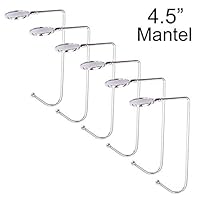 LEVOSHUA 6 Pack Christmas Stocking Holders for Mantel, Christmas Stocking Hanger Stocking Holder Mantel Hook Safety Grip Stocking Clip for Xmas Party Decoration - Fits up to 4.5" Mantel