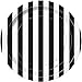 Unique Industries, Cake Paper Plates, 8 Pieces - Black Striped