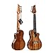 Deviser Concert Ukulele 23inch Cutaway Thin Body Travel Ukelele kit Solid KOA Top KOA Back & Side Carbon nylon Strings With Gig Bag & Tuner & Strap & Polishing Cloth …