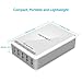 TECKNET 40W 5-Port Portable Travel USB Wall Charger Power Adapter with BLUETEK Technology for Apple iPhone X/8/7/6S/Plus, iPad Pro/Air 2/Mini, Samsung Galaxy S7/S6/Edge/Plus, HTC and More