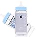 Generic Baby Bottle Cute 3D TPU Soft Pregnant Woman Milk Bottle Clear Case Lanyard Case Cover for iPhone 5/5s (Blue)
