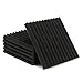 48 Pack BLACK RED Acoustic Foam Panel Wedge Studio Soundproofing Wall Tiles 12