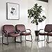 OFM Core Collection Big and Tall Guest and Reception Chair with Arms, Microbial/Anti-Bacterial Vinyl, in Wine (407-VAM-603)