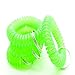 Feeko Plastic Wrist Coil Wrist Band Key Ring Chain for Outdoor Sport Green 6Pcs