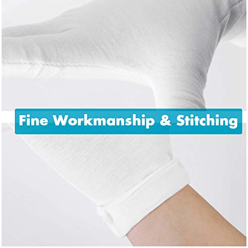 image for White Cotton Gloves, Cridoz 12 Pairs Cotton Gloves Cleaning Serving Ar