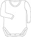 Baby and Toddler White Onesies - 1 Pack, Soft Cotton Long Sleeve Unisex Bodysuit - By Baby Jay