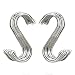 Evob 20 Pack 3.4" S Shaped Hooks Stainless Steel Metal Hangers Hanging Hooks for Kitchen, Work Shop, Bathroom, Garden primary