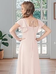 TAISHAN Junior Bridesmaid Dress for Wedding Ruffle