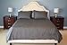 100% Egyptian Cotton Luxury Striped 540 Thread Count Duvet Cover - Full/Queen, Gray