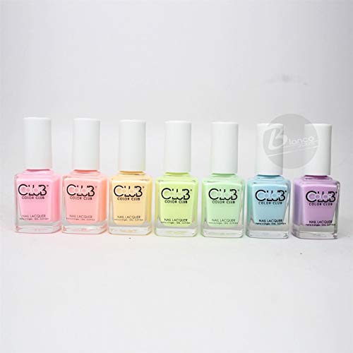 Color Club Poptastic Pastel Neon Collection 2015 Nail Lacquer Set Of 7 Colors